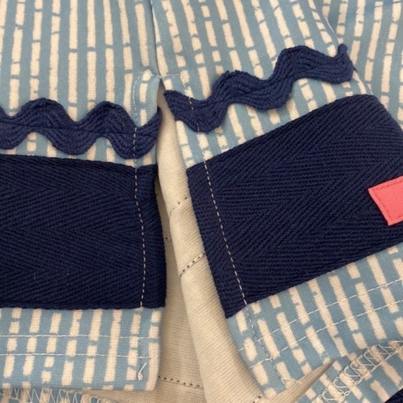 Simply Southern lined sleeveless blue & white print shift dress size Sma… - Picture 10 of 12